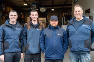 The Ace Air Conditioning team outside the Avondale workshop in Auckland